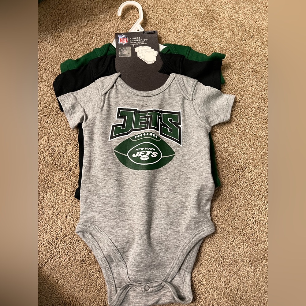 New York Jets 3 piece onesies NFL liscenced